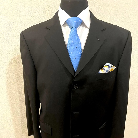 BURBERRY SPORT COAT BLAZER JACKET NAVY BLUE MEN 44S - Picture 4 of 10